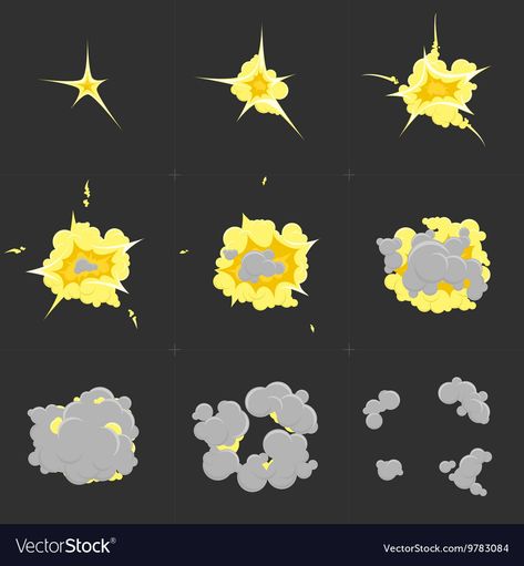 Step By Step Animation, Animation Explosion, Cartoon Explosion, Animation Frames, Book Portfolio, Principles Of Animation, Animation Process, Learn Animation, Logos Retro