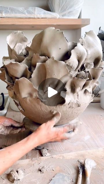 Fantastic Pottery ® | Pottery & Ceramics on Instagram: "Great work coming from @illyriapottery 🥰 #pottery #vase #artprocess #artoftheday" Advanced Pottery Projects, Modern Pottery Designs, Clay Vases Pottery, Hand Build Pottery, Ceramic Art Ideas, Pottery Sculpture Ideas, Pottery Vases Handmade, Ceramic Vases Handmade, Ceramic Vase Decor