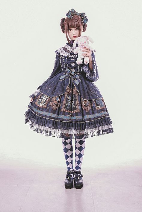 Angel's Heart -The Dream of Arcana- Lolita Long Sleeves OP Dress Angelic Pretty Dress, Japanese Lolita Fashion, Estilo Harajuku, Angel S, Op Dress, Harajuku Girls, Lolita Outfits, Classic Lolita, S Heart