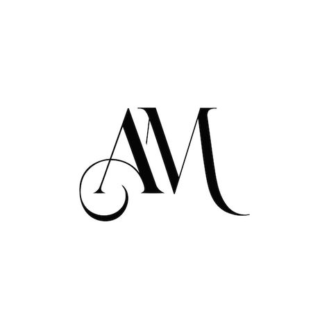 Am Monogram Logo, La Logo Design Letters, M A Logo Design, Am Logo Design Fonts, A And M Logo, Wedding Monogram Ideas Initials, Letter M Font, Ava Logo, Am Monogram