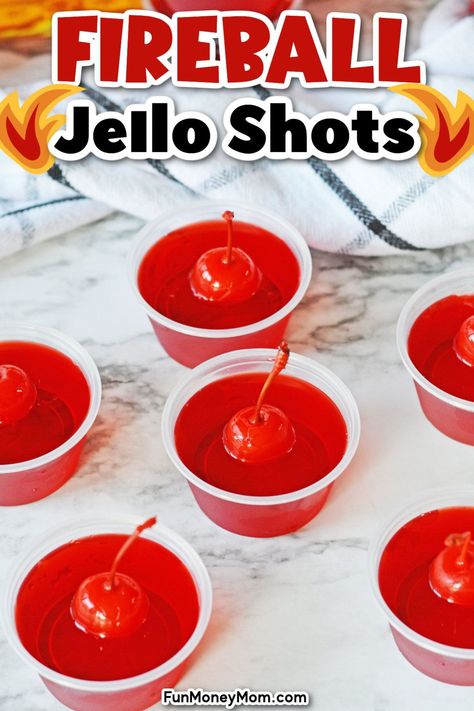 These Fireball Jello shots add a delicious cinnamon twist to a fun party favorite. With their vibrant red color and cherry cinnamon flavor, they’re sure to become your new favorite adult party treat! Cherry Limeade Jello Shots, Cherry Limeade Vodka, Raspberry Jello Shots, Summer Jello Shots, Tequila Jello Shots, Vodka Jello Shots, Fireball Jello Shots, Cherry Jello Shots, Rum Jello Shots