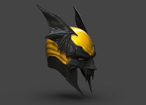 Wolf Helmet, Helmet Concept, Batman Armor, Flying Unicorn, Cosplay Mask, Super Powers Art, Superhero Masks, Custom Helmets, 3d Printing Diy