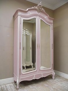 Disney Princess Special Edition Cinderella Armoire Wardrobes Kids Roo… Muebles Shabby Chic, Rococo Furniture, Wooden Closet, French Armoire, Pink Furniture, Antique French Furniture, French Rococo, Period Furniture, Shabby Chic Bedrooms