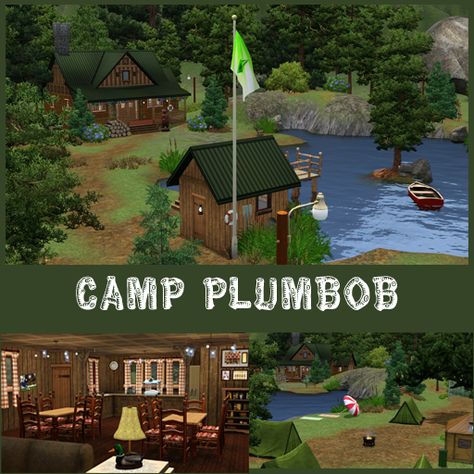 Summertime to me means summer camp...swimming, mosquitoes, crafts, mosquitoes, nature walks and...oh yeah...mosquitoes.  I would come back l... Sims 3 Generations, Sims Lots, Sims Videos, Sims Pets, Mess Hall, Fishing Pond, House Models, Sims 3 Mods, Pond Garden