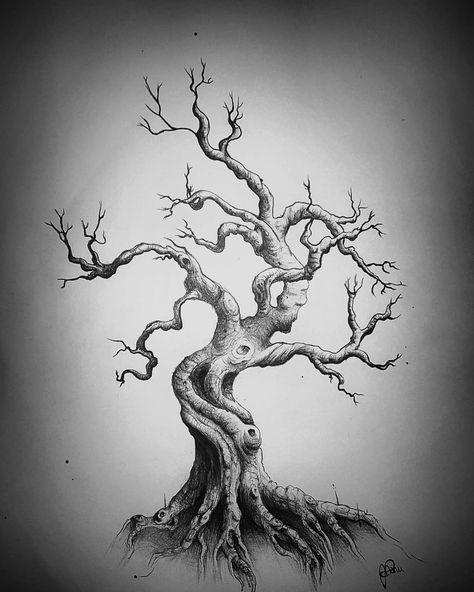 -- twisted tree -- #tree #treedrawing #trees #twistedtree #ballpointpen #drawing #tattooart #shadow #mystic #baum #zeichnen #zeichnung… Tree Tatto, Tree Drawings Pencil, Twisted Tree, Tree Tattoo Designs, Tree Sketches, Tree Artwork, Tree Tree, Tattoos Gallery, Tree Drawing