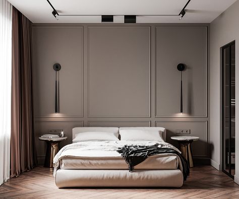 Elegant 100 on Behance Modern Classic Bedroom, Modern Classic Interior, Bedroom Bed Design, Classic Bedroom, Master Bedrooms Decor, Classic Interior, Home Room Design, Luxurious Bedrooms, Interior Design Bedroom