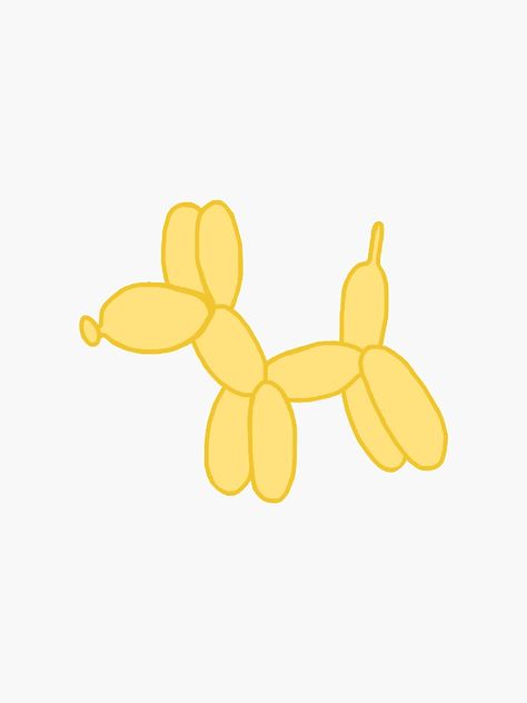 Yellow Things To Draw, Yellow Drawings, Yellow Doodles, Yellow Stickers, Yellow Aesthetic Pastel, Preppy Stickers, Yellow Animals, Yellow Balloons, Animal Icon