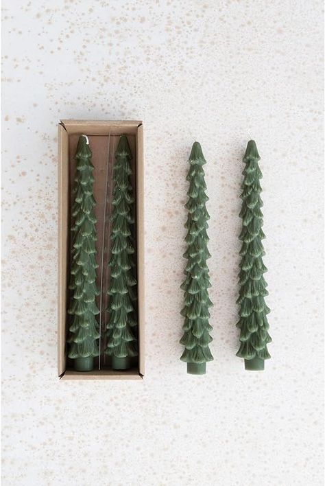 About this item
Unscented tree shaped taper candles in box
Evergreen color; Set of 2
Perfect for celebrating Christmas and the holidays
100% Paraffin Wax; Approximate burn time 10 hours
2 in L x 2 in W x 10 in H Tall Christmas Trees, Picture Frame Hangers, Christmas Tree Candles, Green Candle, Candle Tree, Creative Co Op, Clay Design, Tree Shapes, Antique Farmhouse