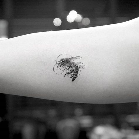 75 Cute Bee Tattoo Ideas | Cuded Cute Bee Tattoo, Bee Tattoo Ideas, Small Simple Tattoos, Queen Bee Tattoo, Butterfly Thigh Tattoo, Bee Tattoos, Honey Bee Tattoo, Bumble Bee Tattoo, Bee Artwork