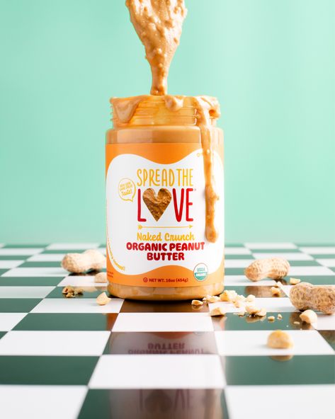 Our NAKED CRUNCH Organic Peanut Butter tastes so delicious in its birthday suit that we decided not to dress it up with any ingredients! Our special blend of peanuts is naturally sweet and oily, which is why it’s perfect just the way it is – just like you! This has a CRUNCHY texture to it. This deliciously crunchy and all-natural peanut butter is made in small batches to ensure premium quality and freshness. Why? Because you deserve it! Each of us can use a simple and delicious reminder that the Peanut Butter Photoshoot, Peanut Butter Aesthetic, Soul Branding, Peanut Butter Brands, Palm Fruit Oil, Crunchy Peanut Butter, Organic Peanut Butter, Healthy Snacking, Food Product