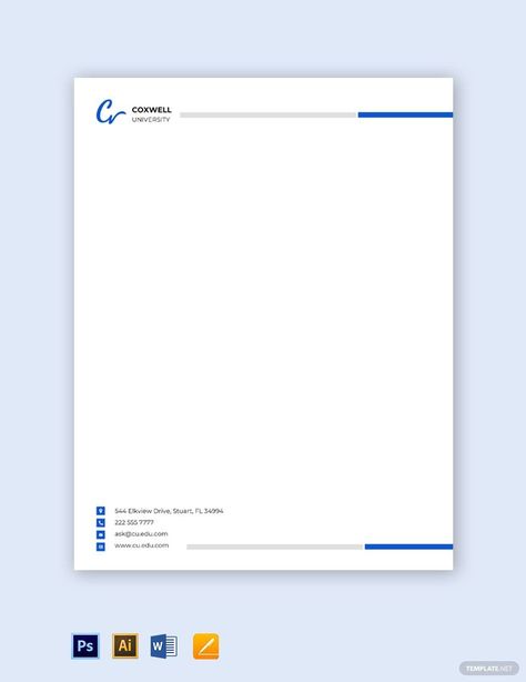 Letterhead Template Word, Company Letterhead Template, 보고서 디자인, Company Letterhead, Letterhead Business, University Of North Dakota, Education University, Invoice Design, Letterhead Template