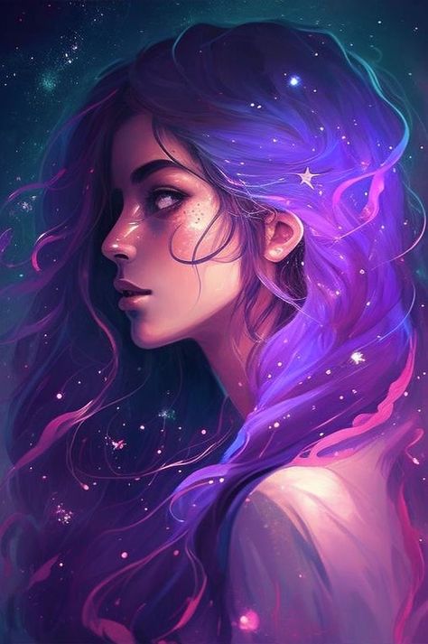 Virgo Zodiac Sign, Hair In The Wind, Shadow Photography, Space Girl, Ocean Wallpaper, Goddess Art, Mystical Art, Aesthetic Painting, Virgo Zodiac