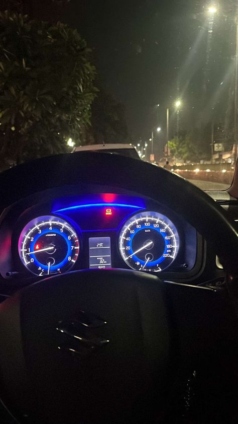 #car #night #steering #speed #baleno #1#midnight #aesthetic Car Interior Pictures, Baleno Night Drive, Car Inside Night, Speeding Aesthetic, Inside A Car At Night, Drive Car Night, Night Out Car Driving, Inside Car Pictures, Car Driving Night