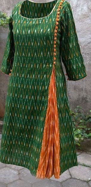 Kalamkari Kurta Designs, Ikat Blouse Designs, Latest Kurtis, Kurtis Designs, Kalamkari Dresses, Salwar Neck Designs, Long Gown Design, Churidar Designs, Simple Kurta Designs