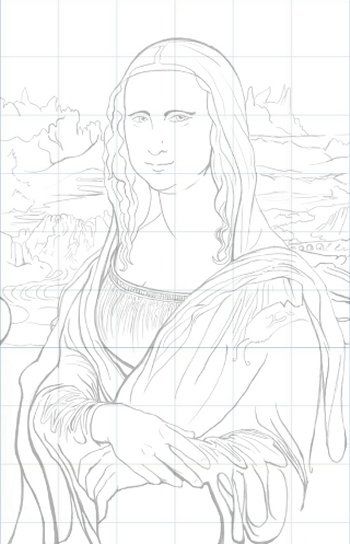 Mona Lisa Pencil Drawing, The Monalisa Painting, How To Draw The Mona Lisa, Monalisa Painting Sketch, How To Draw Mona Lisa, Mona Lisa Drawing Sketch, Monalisa Drawings, Leonardo Sketches, Monalisa Sketch