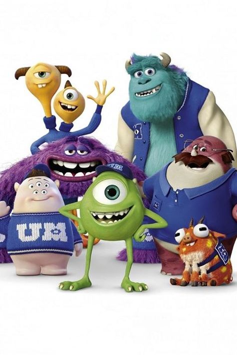 Monsters university Monster University Characters, Monster Academy, Draw Owl, Buu Monster Inc, Monster Ink, Monsters Inc University, Mike And Sully, Wallpaper Iphone Disney Princess, Disney Monsters