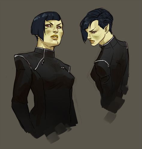 Star Trek Oc Art, Romulan Aesthetic, Vulcan Fanart, Vulcan Aesthetic, Star Trek Oc, D&d Star Wars, Scifi Inspiration, Stark Trek, Start Trek