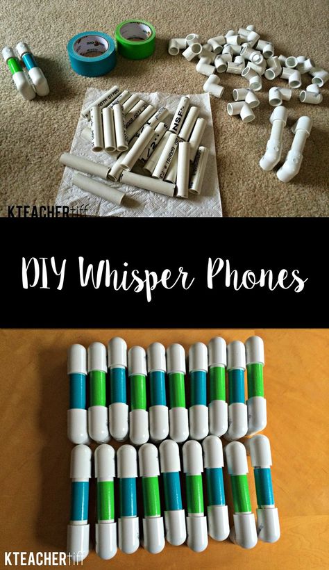 It's easy to make whisper phones for your classroom using only PVC pipe and duck tape! Your students will love this simple tool for reading practice! Reading Phones Diy, Diy Whisper Phones, Whisper Phones Diy, Whisper Phones, Increase Reading Fluency, Pvc Pipe Projects, Classroom Tools, Teachers Diy, Diy Classroom