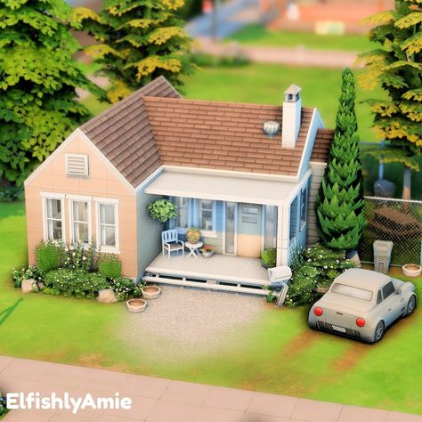 Small Base Game House Sims 4, Base Game Home Sims 4, Not So Berry House Sims 4, Basegame House Sims 4 Small, Sims 4 Base Game Tiny House, Sims 4 Aesthetic House Base Game, Ts4 Base Game House, Sims 4 Base Game House Ideas, Sims 4 Base Game Builds