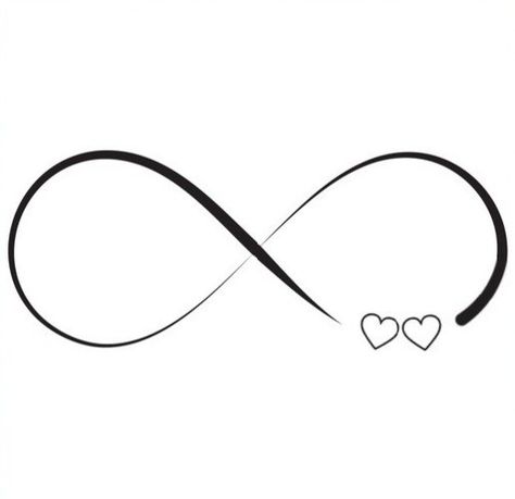 Simple Infinity Tattoo Designs, Infinity Symbol Tattoo Design, Infinity Symbol With Heart, Infinite Love Tattoo, Infinite Tattoo, Heart With Infinity Tattoo, Small Words Tattoo, Love Symbol Tattoos, Infinity Symbol Tattoo