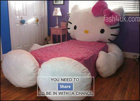 1514529_1391594844270719_443699671_n | by mhenning3@ymail.com Cama Da Hello Kitty, Hello Kitty Bed, Hello Kitty Bedroom, Hello Kitty Rooms, Charmmy Kitty, Hello Kitty Pictures, Hello Kitty Items, Pop Design, Diy Bed