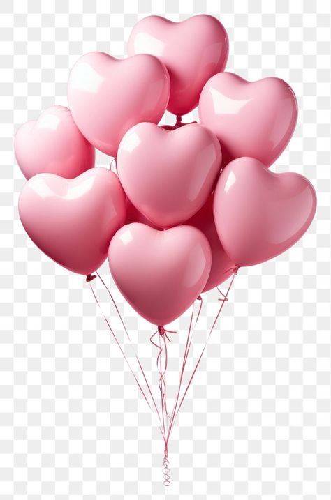 Heart Shaped Balloons, Valentine Decoration, Png Heart, Anniversary Decoration, Balloon Birthday, Anniversary Decorations, Pink Balloons, Heart Balloons, Valentine Decorations