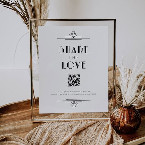 Wedding Hashtag Sign, Online Message, Hashtag Sign, Photo Sharing App, Wedding Hashtag, Gatsby Wedding, Guest Book Sign, Digital Weddings, Sign Wedding