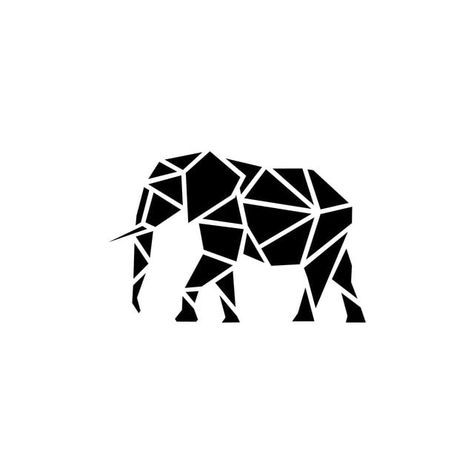 Elephant Geometric, Elephant Vector, Old Style House, Polygon Art, Geometric Shapes Art, Geometric Vector, Low Poly Art, Geometric Animals, Elephant Design