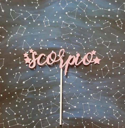 Scorpio Cake Topper Zodiac Cake Topper Scorpio Party Decor - Etsy Canada Sagittarius Party, Sagittarius Birthday Cake, Zodiac Cake, Zodiac Party, Tall Cake, Aquarius Birthday, Capricorn Birthday, Sagittarius Birthday, Pisces Birthday