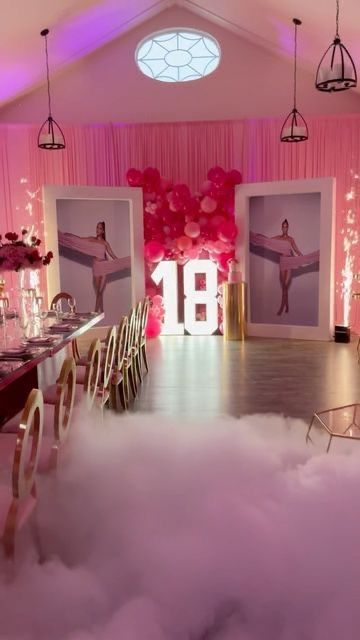 18th Ideas Party, Birthday Day Party Ideas, Sweet 18th Birthday Ideas Decoration, Big 18th Birthday Party Ideas, 18th Birthday Party Outfits, All Pink Birthday Party Ideas, 18th Birthday Venue Ideas, Sweet 16 Color Theme Ideas, Party Ideas For 18th Birthday