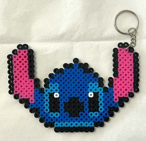 Blueberry Pixel Art, Lilo And Stitch Pixel Art, Lilo And Stitch Crafts For Kids, Stitch Crafts For Kids, Perler Beads Stitch, Perler Bead Stitch, Small Pixel Art Grid, Lilo And Stitch Crafts, Lilo And Stitch Diy