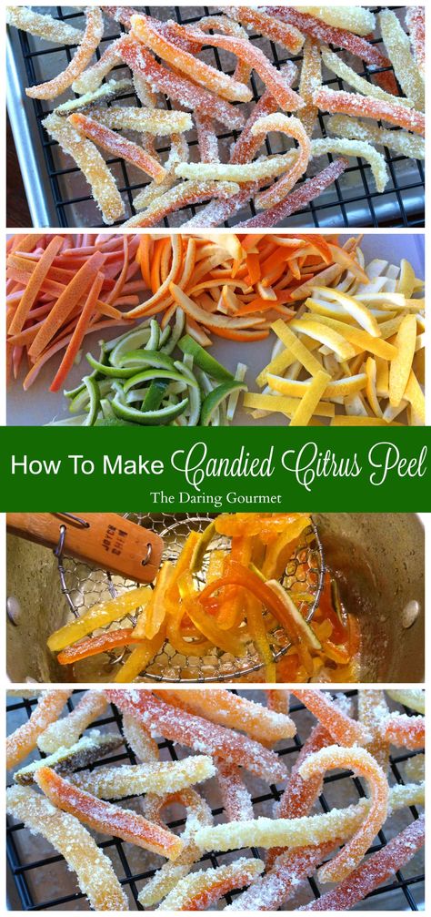 1 Candied Orange Peel Recipe, Orange Peel Recipe, Pizza Fruit, Candied Citrus, Grapefruit Peel, Candied Lemon Peel, Lemon Health Benefits, Candied Orange, Candied Orange Peel