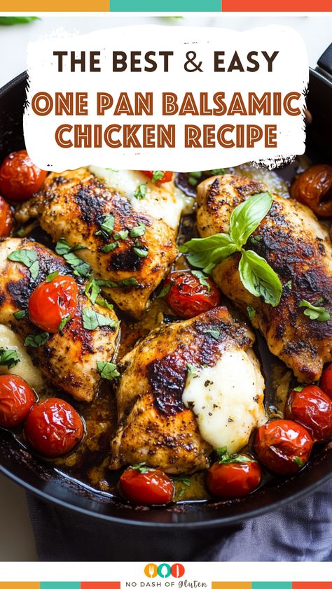 One Pan Balsamic Chicken And Veggies, Chicken With Balsamic Vinegar, Balsamic Caprese Chicken, One Pan Balsamic Chicken, Balsamic Chicken Recipe, Best Chicken Dishes, Balsamic Vinegar Recipes, Balsamic Chicken Recipes, Vinegar Chicken