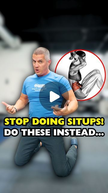 Get Up Exercise, No Crunch Ab Workout Core Exercises, Sit Ups Workout, Core Exercises For Back Pain, Functional Core, Men Exercise, Forward Head Posture Exercises, Core Exercise, Ab Core Workout