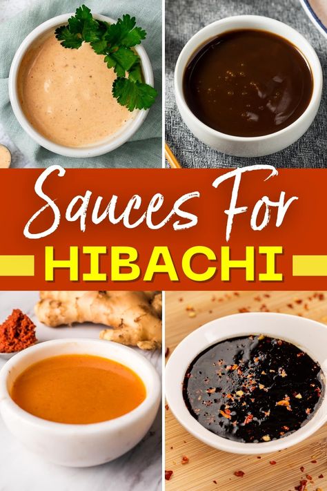 Sauces for Hibachi Hibachi Dipping Sauce Recipes, Quick Hibachi Recipes, Hibachi Sauce Recipe Stir Fry, Hibachi Chicken Sauce, Hibachi Brown Sauce, Hibachi Dipping Sauce, Hibachi Shrimp Sauce, Hibachi Fried Rice Sauce, Hibachi Sides