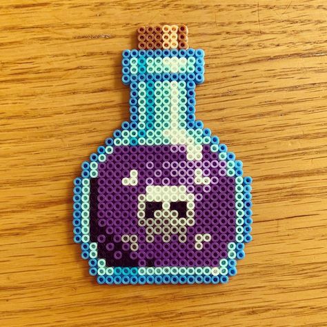 Playful Perler on Instagram: “At last! The perfect posionous purple perler bead potion! 💀💜💀💜 . . . . . #perler #hamma #perlerbeadart #perlerbeads #hammabeads #pixels…” Hama Beads Halloween, Melty Bead Designs, Animals Quotes, Melt Beads Patterns, Design Humor, Easy Perler Bead Patterns, Melty Bead Patterns, Pearl Beads Pattern, Easy Perler Beads Ideas