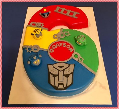 Transformers Birthday Cake Ideas, Rescue Bots Birthday Cake, Rescue Bots Cake, Transformers Cupcakes, Wasc Cake, Transformers Birthday Cake, Rescue Bots Party, Christening Cake Girls, Rescue Bots Birthday