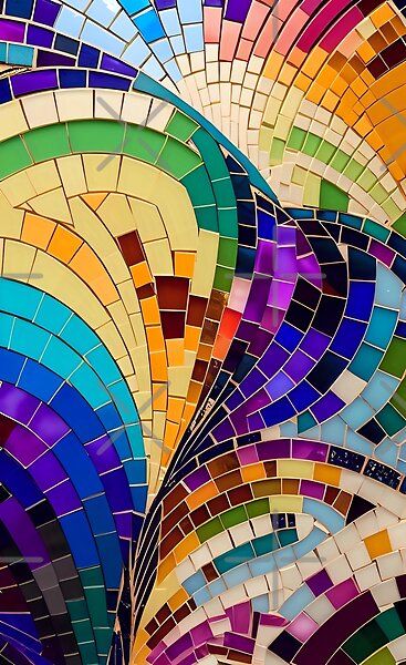 Mosaic Spain Gaudi trencadis style by LolioGifts | Redbubble Gaudi Color Palette, Spanish Mosaic, Hispanic Heritage Month Crafts, Gaudi Art, Gaudi Mosaic, Abstract Mosaic Art, Art Presentation, Art Appliqué, Antoni Gaudi