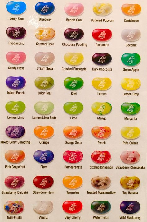 Yummy Jelly Belly Beans! Jelly Belly Flavors, Soda Crush, Jelly Belly Beans, Green Jelly, Mixed Berry Smoothie, Coconut Candy, Mango Margarita, Margarita Mix, Butter Popcorn