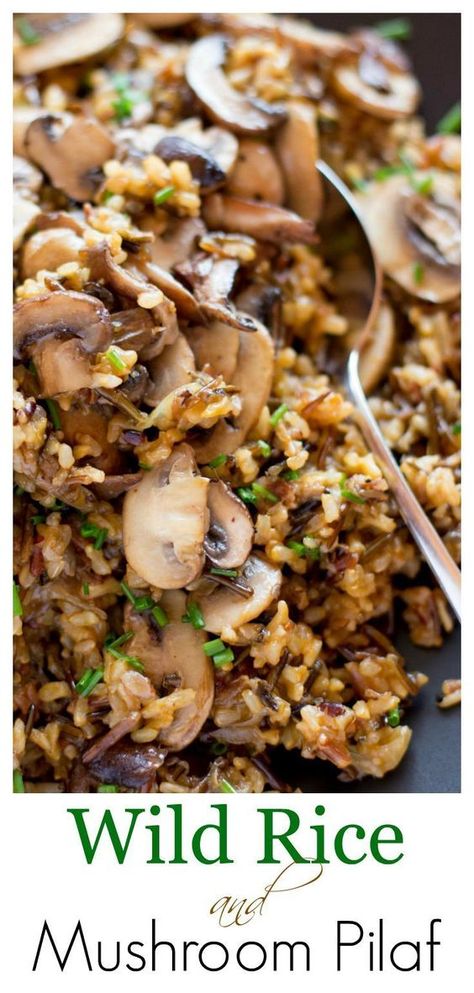 Wild Rice With Mushrooms, Mushroom Pilaf, Wild Rice Blend, Rice With Mushrooms, Whole30 Breakfast Recipes, Wild Rice Pilaf, Wild Rice Recipes, Whole 30 Breakfast, Healthy Grilling