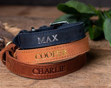 Leather Dog Collar Handcrafted Leather Dog Collar 2 inch - Etsy.de Custom Leather Dog Collar, Dog Leather Collar, Boy Dog Collars, Male Dog Collars, Dog Collar Pattern, Velvet Dog Collar, Personalized Leather Dog Collar, Staffordshire Terriers, Engraved Dog Collar