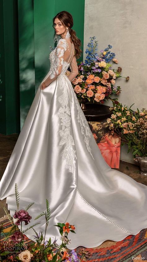 Wedding Dresses Near Me, Wedding Dress With Pockets, Weddings By Color, Backless Prom Dresses, Bride Gowns, Mothers Dresses, Long Wedding Dresses, Wedding Dresses Romantic, Wedding Guest Dress Summer