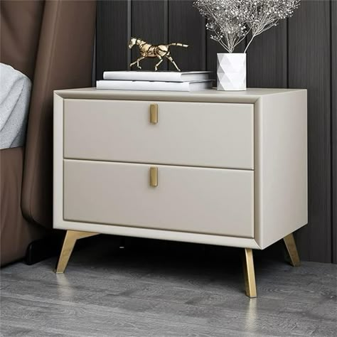 Amazon.com: LAKIQ Modern Solid Wood Mini Nightstand with 2 Drawer Bedside Table for Bedroom Living Room End Table Side Table Bedside Table with Storage for Small Space(Beige) : Home & Kitchen Beige Bedside Table, Beige Bedside Tables, Mini Nightstand, Living Room End Table, Table For Bedroom, Drawer Bedside Table, Table Bedside, Small Space Storage, Living Room End Tables