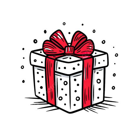 a hand drawn vector doodle style drawing of a christmas gift box christmas sketch christmas symbol Gift Box Drawing, Sketch Christmas, Box Drawing, Christmas Sketch, Sketch Box, Gift Box Christmas, Vector Doodle, Gift Drawing, Painting Christmas