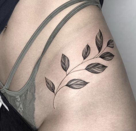 Vine Tattoos On Hip, Vines On Hip Tattoo, Hip Tattoos Women Vines, Leaves On Hip Tattoo, Leaves Tattoo Women, Hip Tattoo Leaves, Hip Leaf Tattoo, Leaf Hip Tattoos Women, Leaves Hip Tattoo