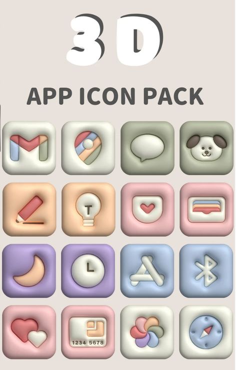 3d Iphone Icons, 3d App Icons, App Icons Set, Ipad Icons, Space Iphone Wallpaper, Mobile App Icon, Sticker Design Inspiration, Ios Update, Desktop Wallpaper Art