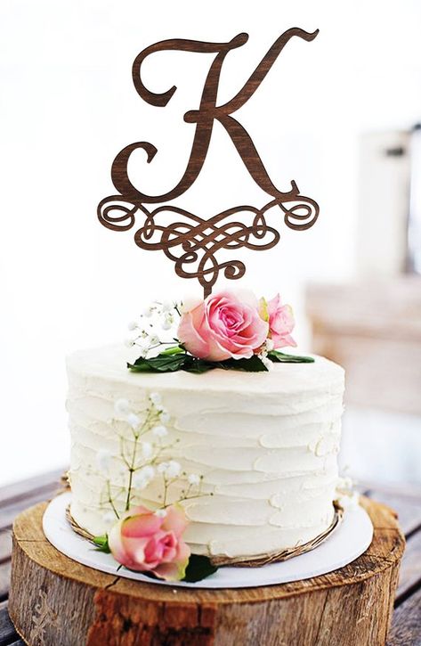 Wedding Cake Topper Letter K Cake Topper Initials Cake Topper Single Letter Cake Topper K Personalis Western Cake Toppers, K Cake, Wedding Cake Toppers Letters, Wedding Cake With Initials, Wedding Cake Toppers Initials, Cake Topper Wedding Monogram, Monogram Wedding Cake, Gold Cake Topper Wedding, Letter Cake Toppers