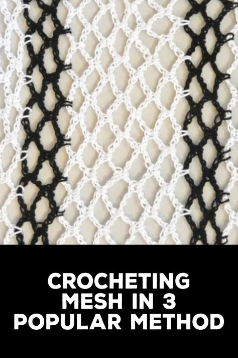 How to Crochet Mesh Different Mesh Crochet Stitches, Crochet Net Pattern Free, How To Crochet Mesh Stitch, Crochet Mesh Pattern, Crochet Mesh Stitch, Mesh Crochet, Mesh Stitch, Tatting Tutorial, Crochet Hoodie