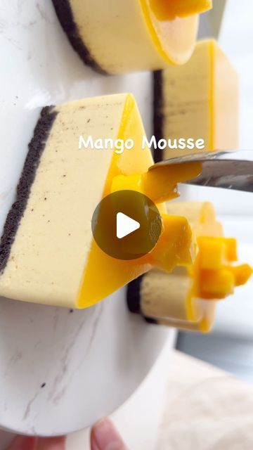 Flan, Mouse Dessert Recipes, Mango Mousse Dessert, Mango Mouse, Mango Mousse Recipe, Cheesecake Mousse Recipe, Mango Mousse, Mousse Dessert, Mousse Recipes