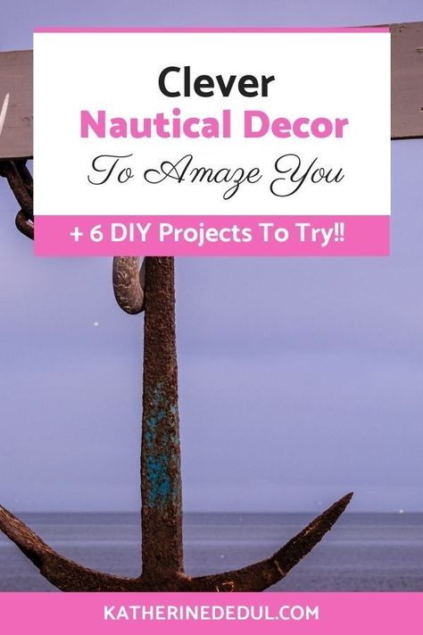 Nautical decor is a fun way to remember fun times on the lake or ocean. Check out six clever ways to decorate your home nautically! #NauticalDecor #NauticalDecorDIY #ModernNauticalDecor Nautical Bar Decor, Nautical Diy Crafts, Modern Nautical Decor, Nautical Outdoor Decor, Nautical Decor Diy, Nautical Bar, Nautical Curtains, Diy Nautical Decor, Nautical Interior